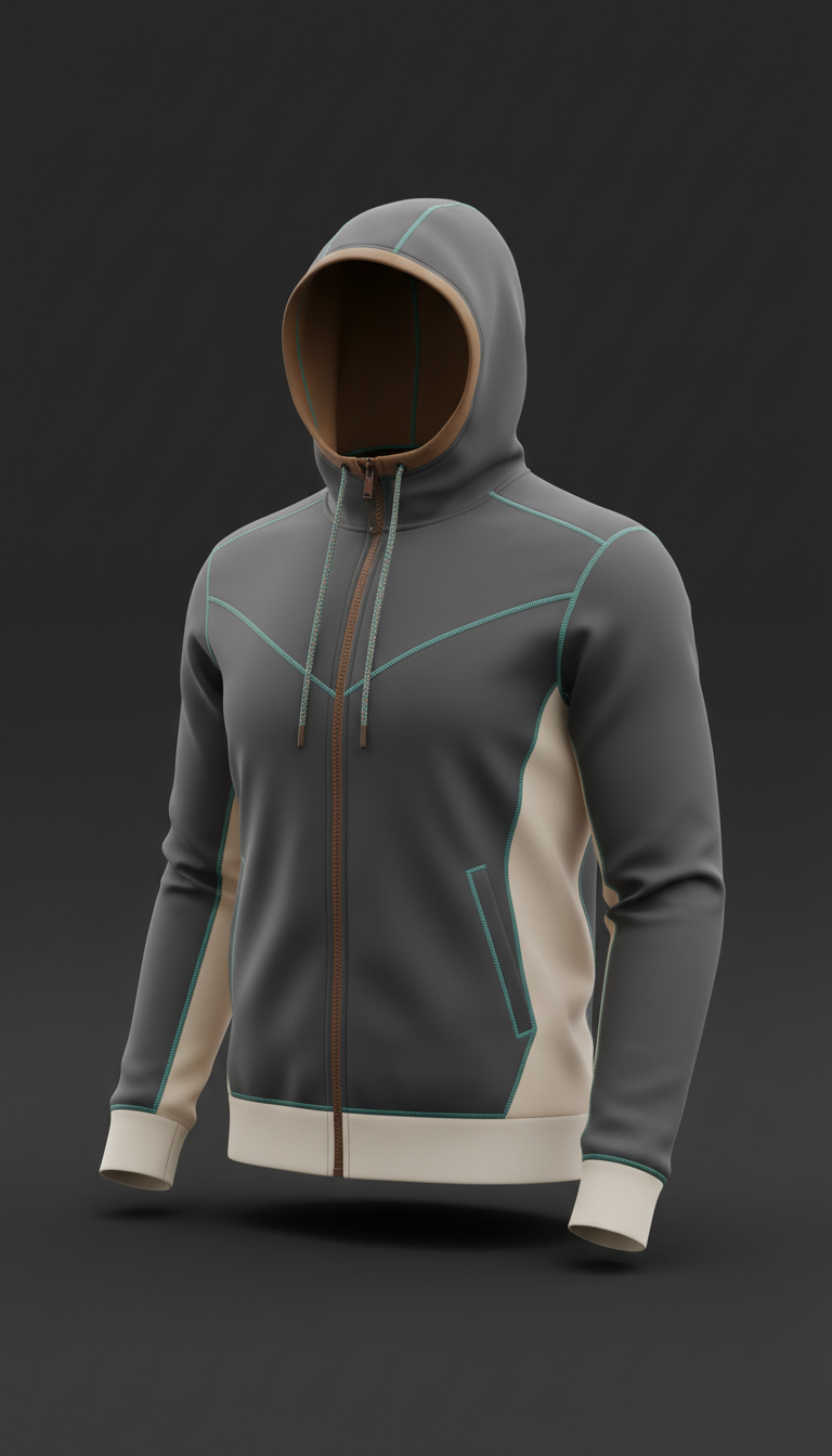 Lacrosse-Inspired Performance Hoodie – Subtle Gloss Finish